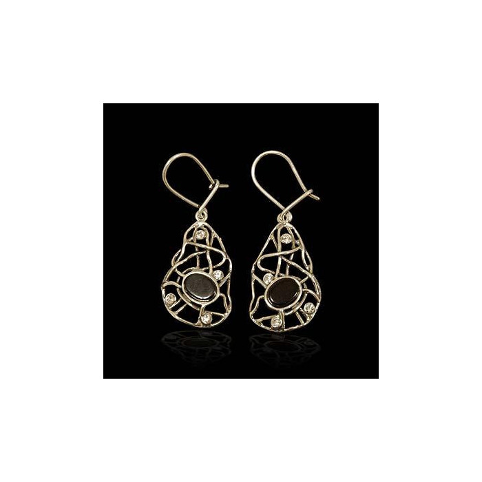 Kolczyki srebrne z onyxem K-3 BA 23/5 5.0g