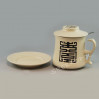 Ceramiczny kubek z filtrem na talerzyku 146-6016