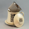 Ceramiczny kubek z filtrem na talerzyku 146-6016