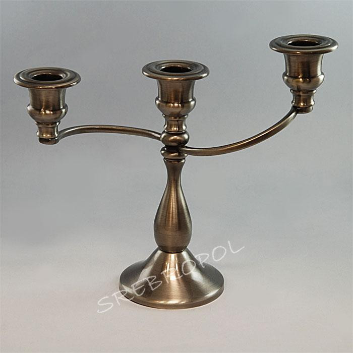 Świecznik 3-ramienny cynowany 461-4650