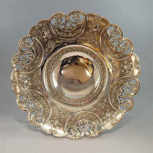 Patera na nodze posrebrzana 466-7892