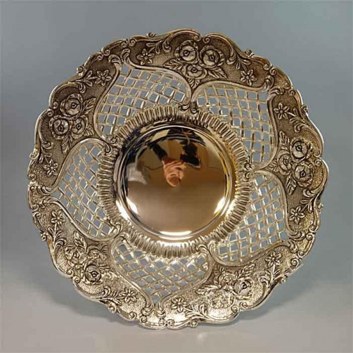 Patera na nodze posrebrzana 466-7386