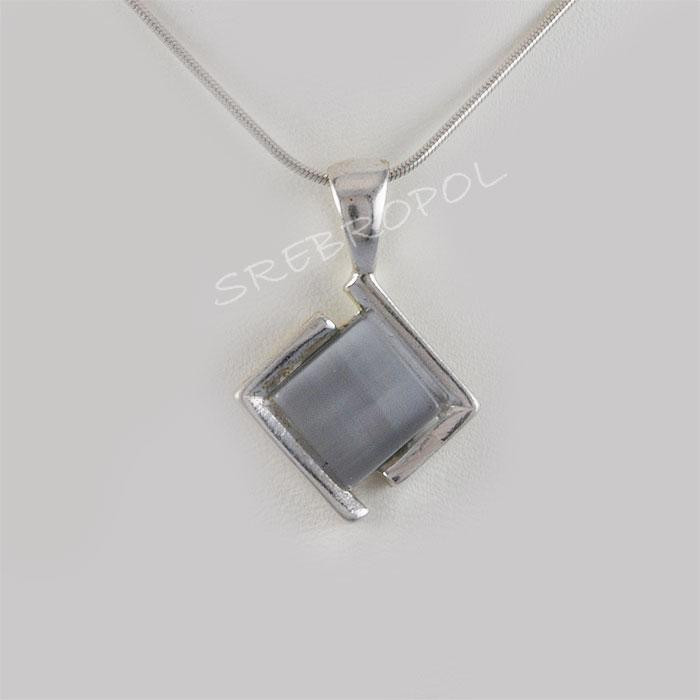 Zawieszka srebrna z uleksitem W-367 SA 16/0 3.9g