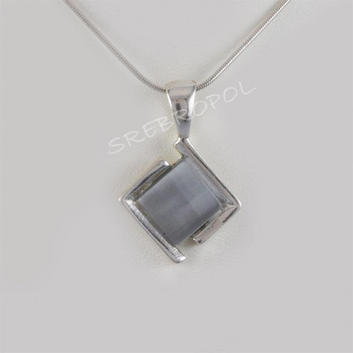 Zawieszka srebrna z uleksitem W-367 SA 16/0 3.9g