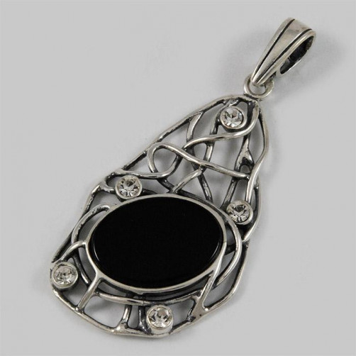 Wisiorek srebrny z onyxem W-3 BA 33/5 7.0g