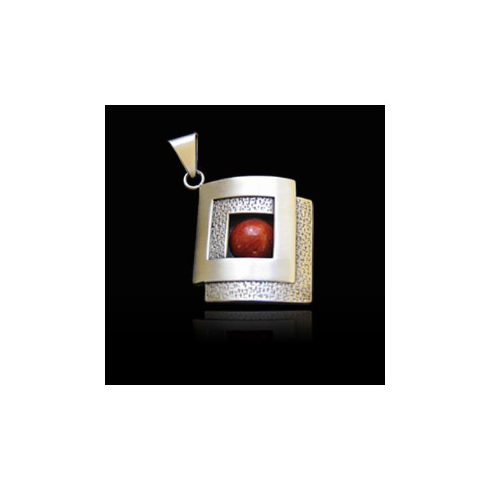 Zawieszka srebrna z koralowcem FD 16,3g