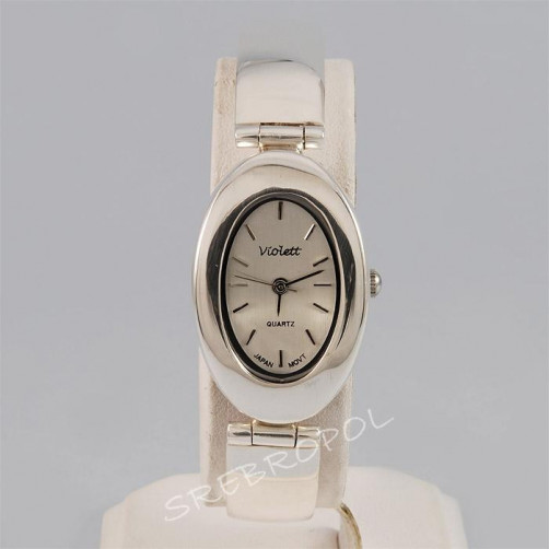 Zegarek srebrny damski na bransolecie Violett 59