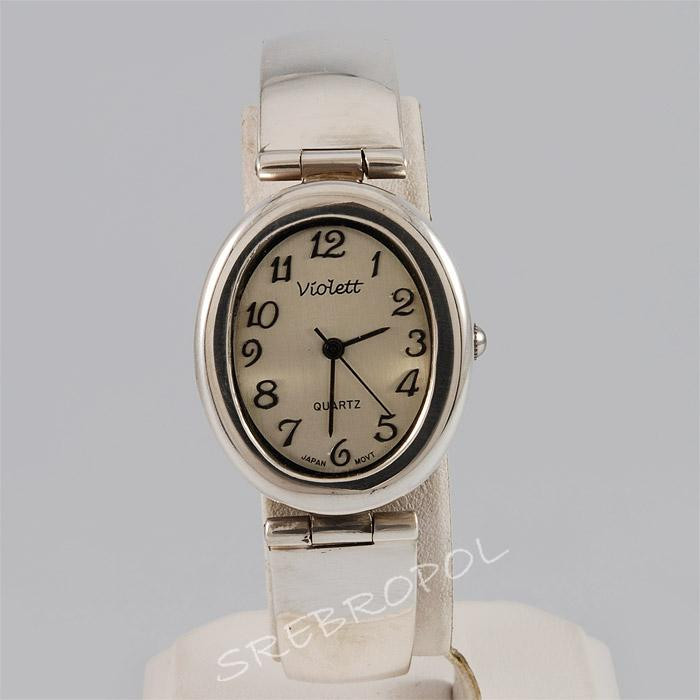 Zegarek srebrny damski na bransolecie Violett 61