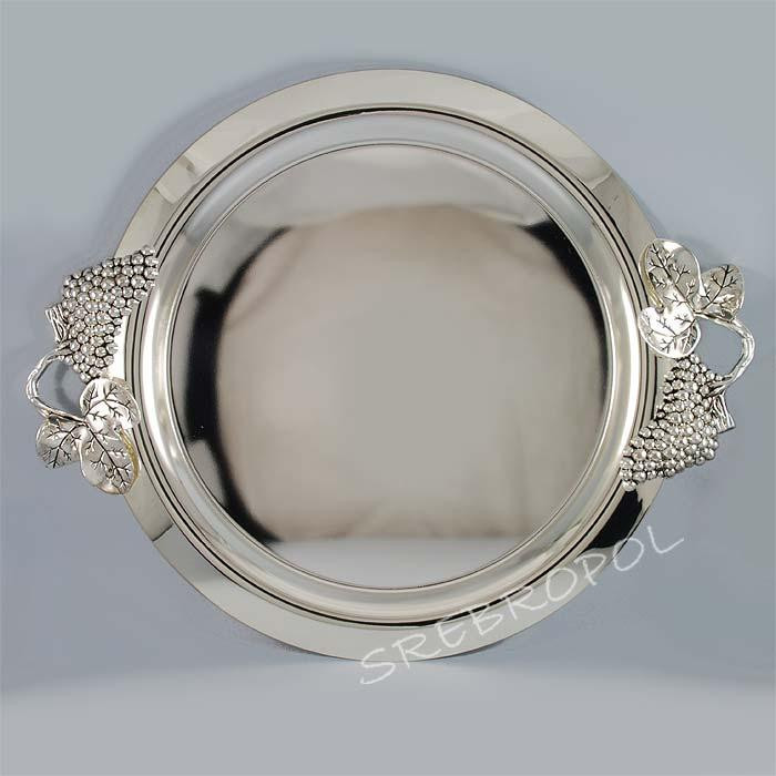 Taca posrebrzana z winogronami 462-2102