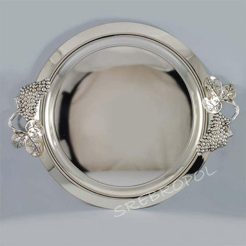 Taca posrebrzana z winogronami 462-2102