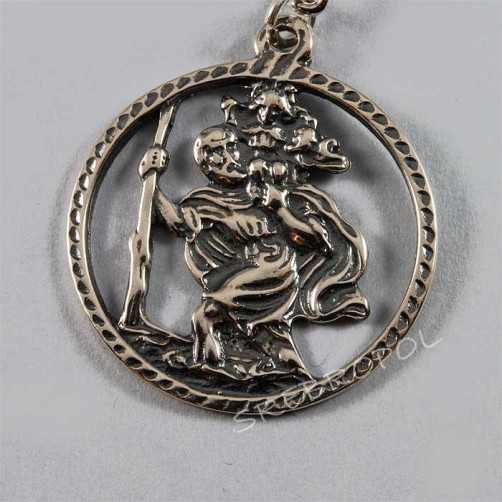 Brelok srebrny św. Krzysztof BR 34/0 B3