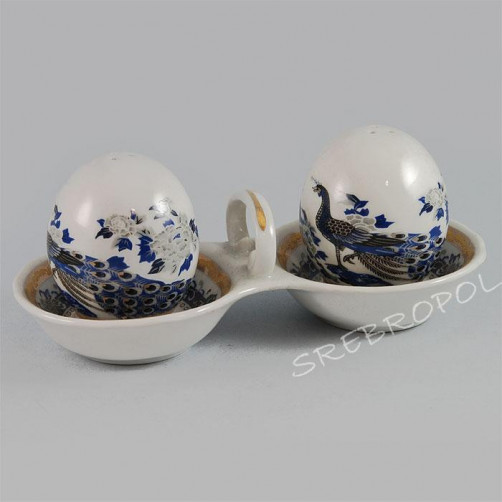 Pieprzniczka i solniczka - porcelana japońska Pawie FIL135N