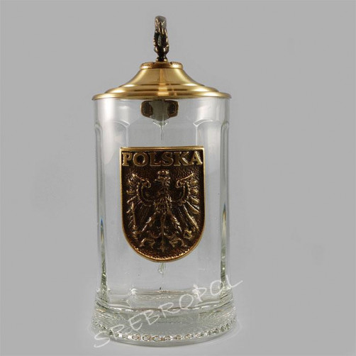 Kufel ze szkła z mosiądzem 0853-9