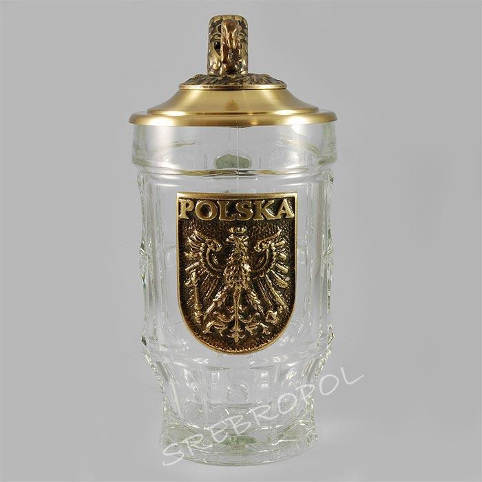 Kufel ze szkła z mosiądzem 0853-10