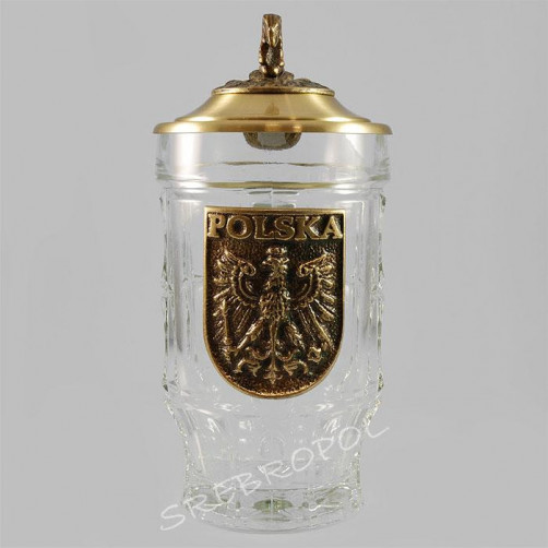 Kufel ze szkła z mosiądzem 0853-11