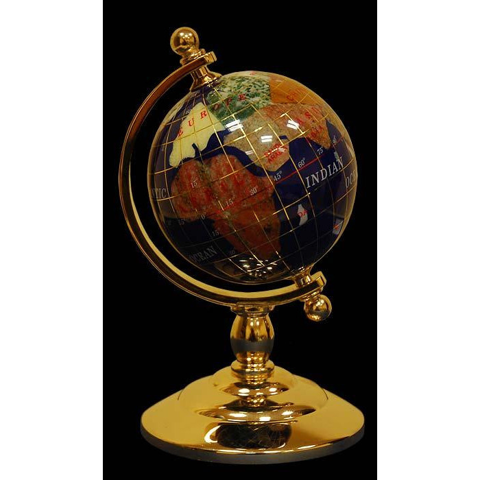 Globus z kamieni półszlachetnych