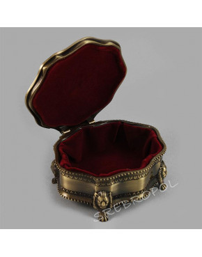 Mosiądzowany kuferek na biżuterię 472-4174
