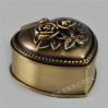 Mosiądzowana szkatułka na biżuterię w kształcie serca 472-4008