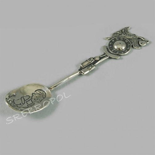 Łyżeczka srebrna z chłopczykiem ŁYŻ ML53/0 CH