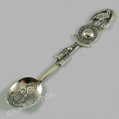 Łyżeczka srebrna z chłopczykiem ŁYŻ ML60/0 CH