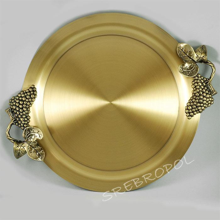Taca mosiądzowana z winogronami 462-2376
