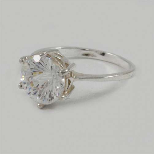 Pierścionek srebrny z cyrkonią P TU 15/5