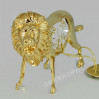 Złota figurka lew z kryształkami swarovskiego 122-0013
