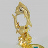 Złota figurka ryby z kryształkami swarovskiego 122-0046