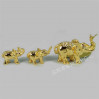 Złota figurka słonie z kryształkami swatovskiego 3szt 122-0225