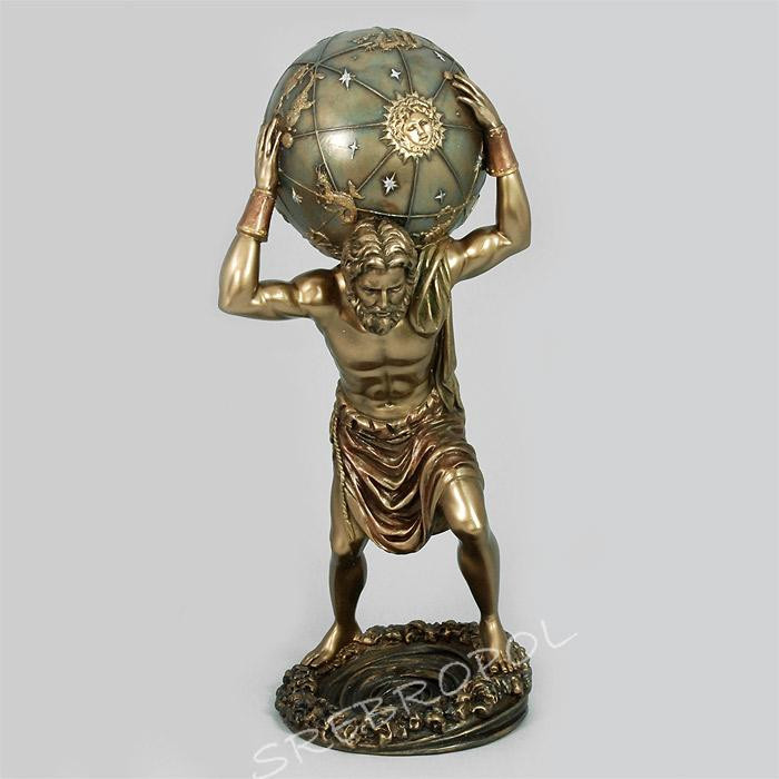 Figurka Atlas w brązie Veronese WU71740A4