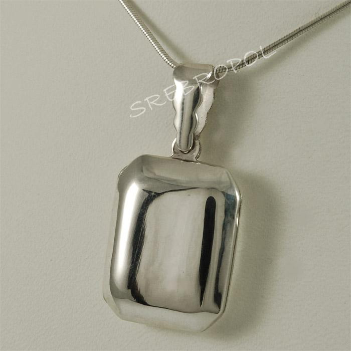 Zawieszka srebrna prostokąt otwierany W-PU JA 42/5