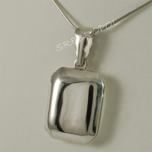 Zawieszka srebrna prostokąt otwierany W-PU JA 42/5