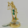 Złota figurka Temida z kolorowymi kryształkami swarovskiego 366-0244