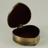 Mosiądzowana kasetka, szkatułka na biżuterię w kształcie serca 461-4882