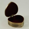 Mosiądzowana szkatułka na biżuterię w kształcie serca 461-4874