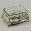 Posrebrzana kasetka, szkatułka na biżuterię 461-4904