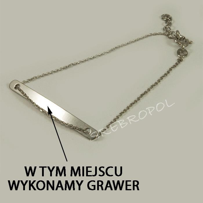 Bransoletka srebrna + GRAWER B16/0