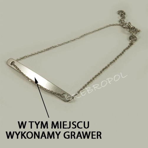Bransoletka srebrna + GRAWER B16/0
