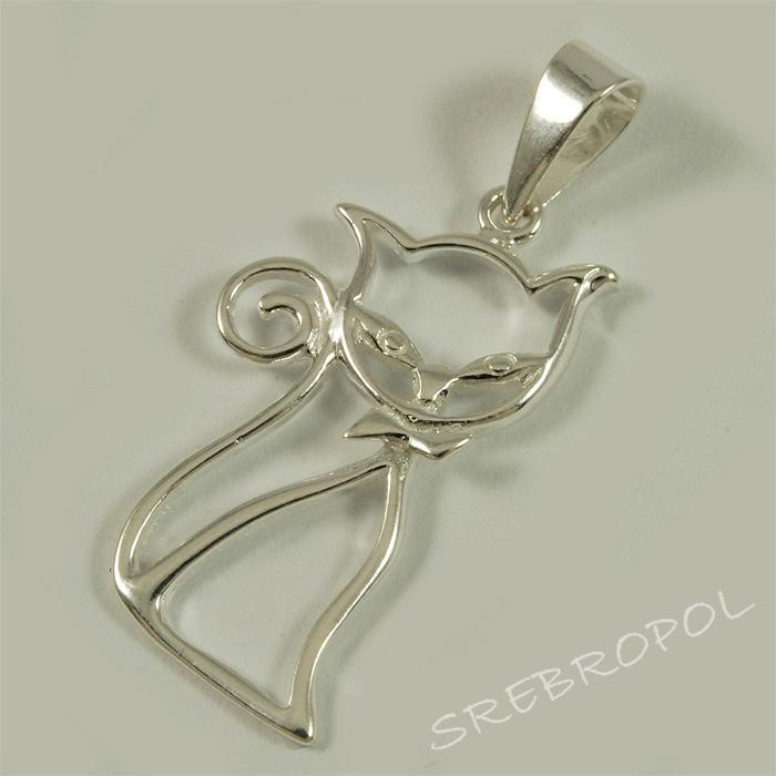 Wisiorek srebrny kot W12/0