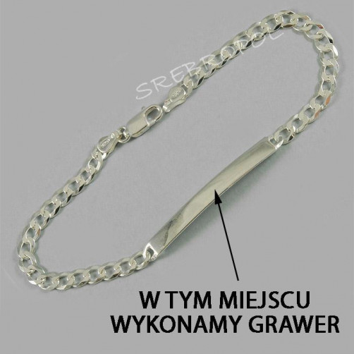 Bransoletka srebrna + GRAWER B33/0