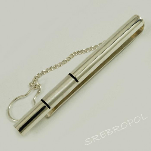 Srebrna spinka do krawata połysk-mat S-K ML 47/0