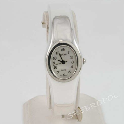 Zegarek srebrny damski na bransolecie Violett 90