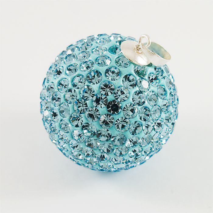 Wisiorek srebrny kulka niebieska W 19/0