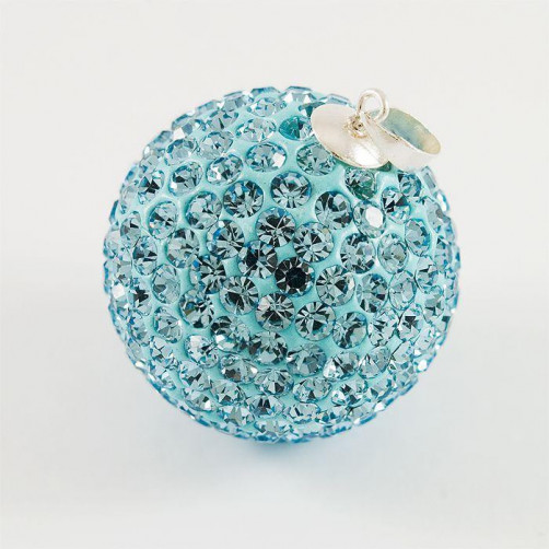 Wisiorek srebrny kulka niebieska W 19/0