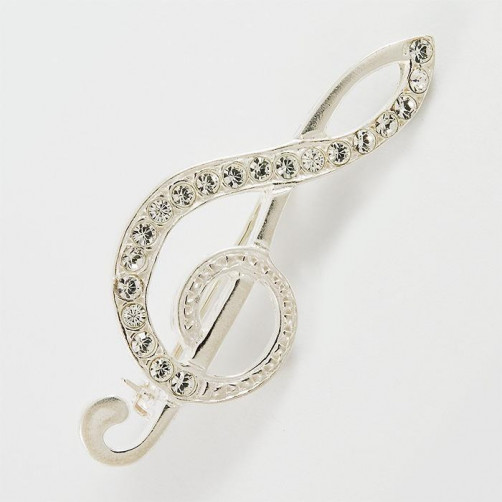 Broszka srebrna klucz wiolinowy BR29/0