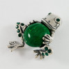 Wisiorek srebrny żabka z malachitem W29/0