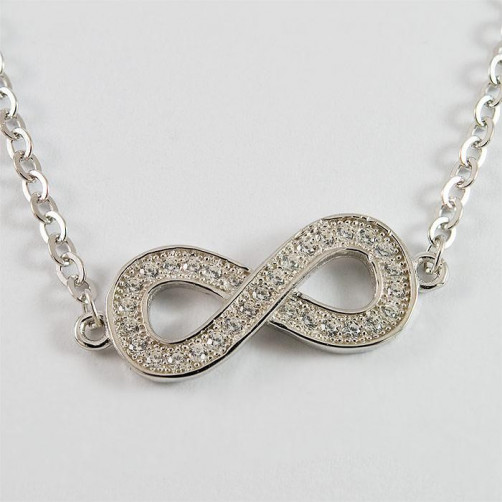 Bransoletka srebrna celebrytka - nieskończoność N22/0