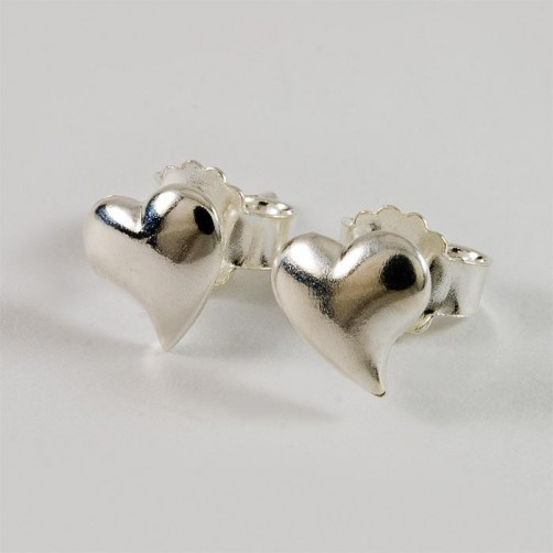 Kolczyki srebrne serduszka K5/0