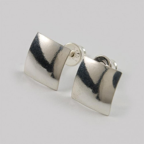 Kolczyki srebrne kwadraciki TY7,5 1.5g