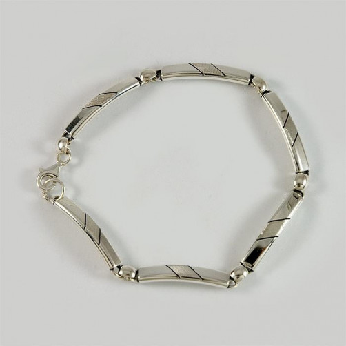 Komplet srebrny bransoletka + wisiorek + kolczyki B49/0 K14/0 W9/0